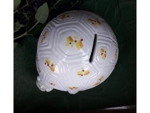 Spaarpot schildpad  ontzettend leuk gedecoreerd van keramiek