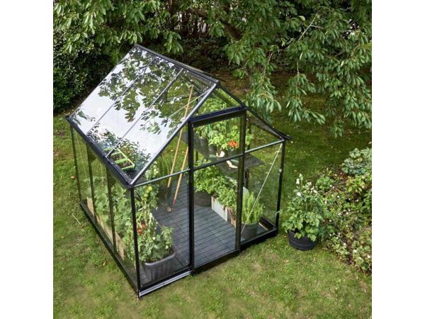 Tuinkas Qube 66, zwart gecoat