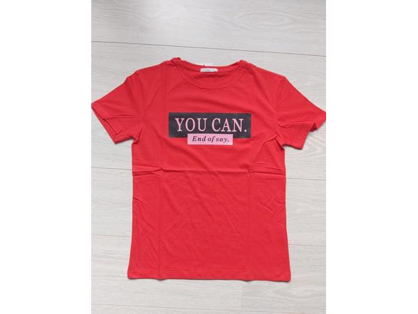 Glo-story t-shirt rood you can end of say S
