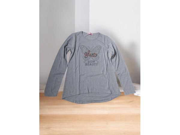 Seagull longsleeve t-shirt grijs vlinder glitter 170/176