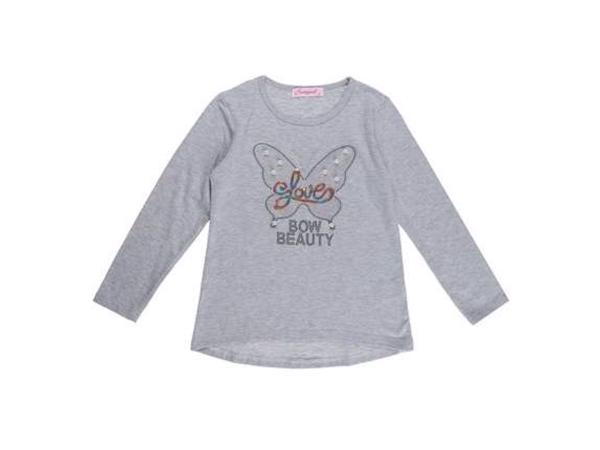 Seagull longsleeve t-shirt grijs vlinder glitter 170/176