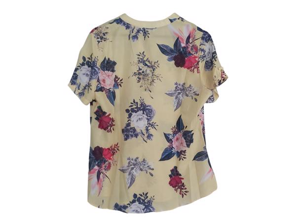 Metrofive bloemen shirt vhals geel XXL