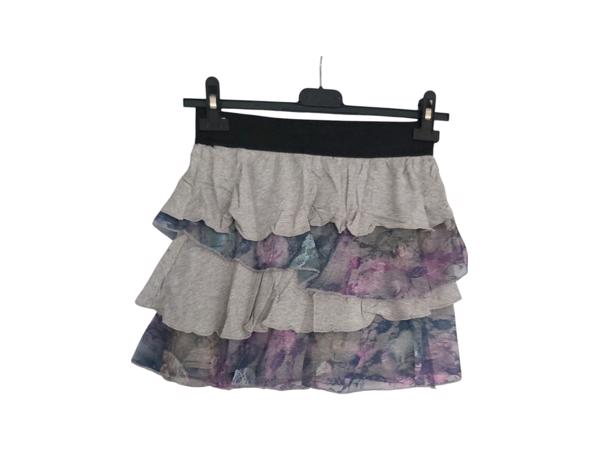 Metrofive mini rok met laagjes van kant grijs S/M