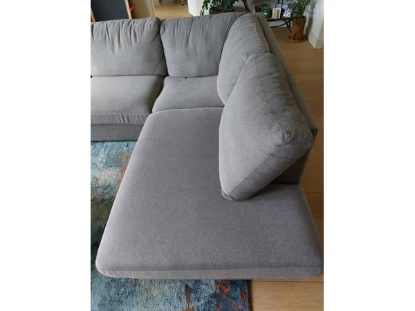 Grijze hoekbank 200 x 260