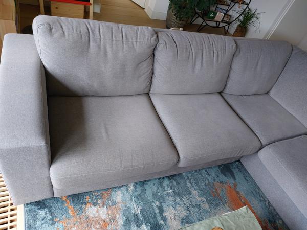 Grijze hoekbank 200 x 260