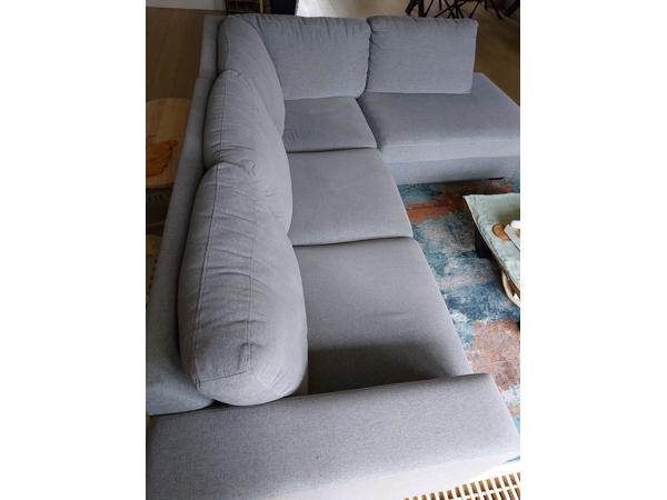 Grijze hoekbank 200 x 260