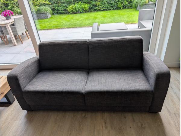 Bank set (antraciet / grijs stof) 3 zits en 2 zits