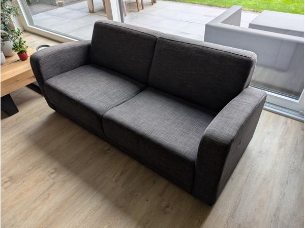 Bank set (antraciet / grijs stof) 3 zits en 2 zits