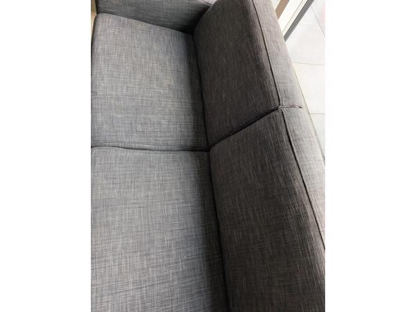 Bank set (antraciet / grijs stof) 3 zits en 2 zits