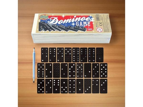 Klassieke Domino spel in houten doos bordspel