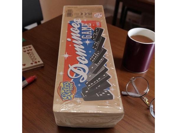 Klassieke Domino spel in houten doos bordspel