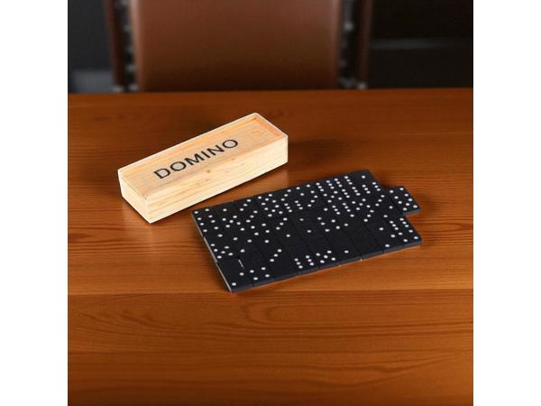 Klassieke Domino spel in houten doos bordspel