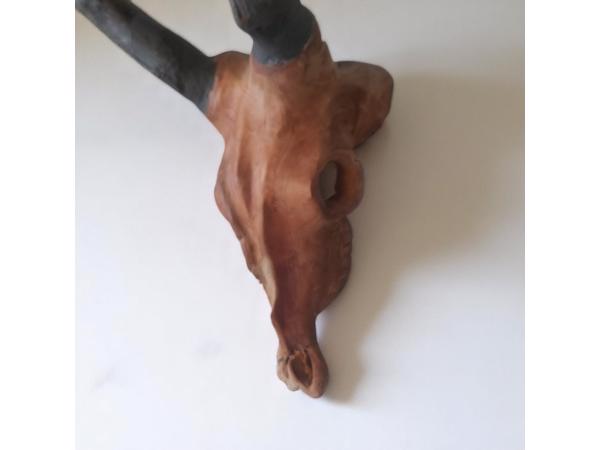 dierenkop bruin grijs 80x45x31cm