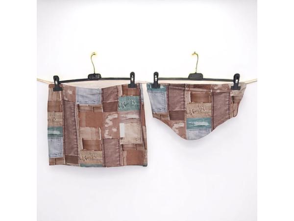 2 delig setje bandeau top + rok L