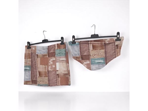 2 delig setje bandeau top + rok L