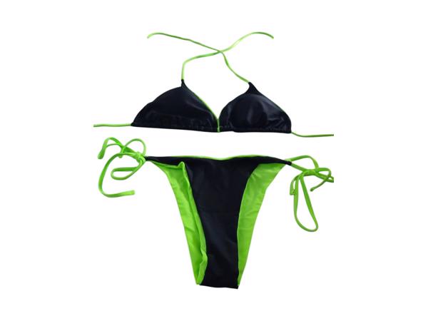 Bikini neon groen zwart L