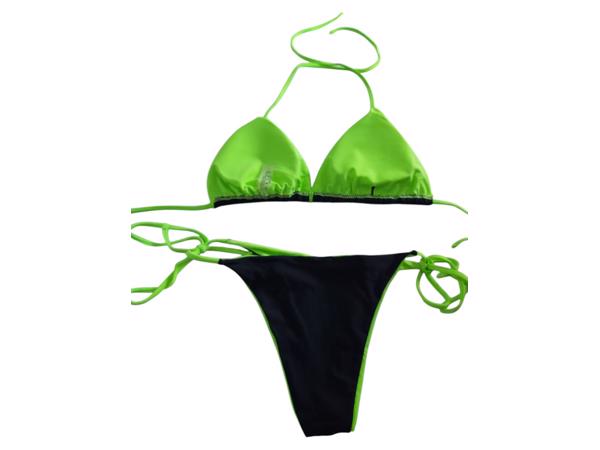 Bikini neon groen zwart L