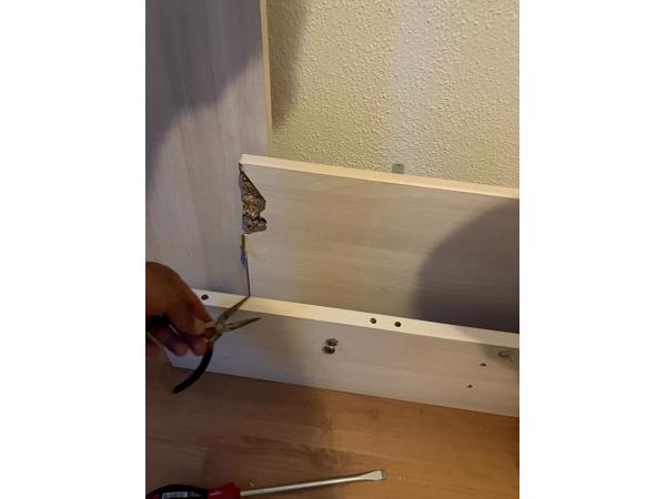 Stapelbed met opbergruimte (LET OP - een aantal planken zijn beschadigd, twee zijn kapot)