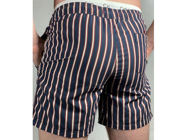 Zwembroek America Today gestreept rood/blauw