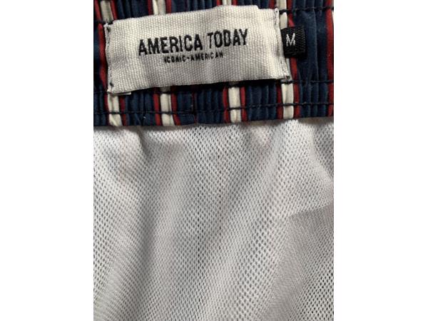 Zwembroek America Today gestreept rood/blauw