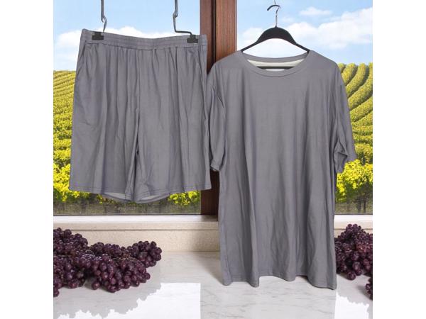 2 delig heren zomer set grijs XXXL