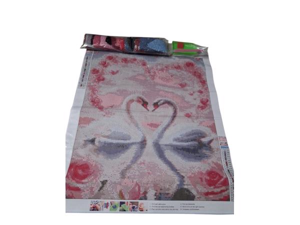 nr 48 Diamond Painting Zwanen 50x40cm (vierkant)