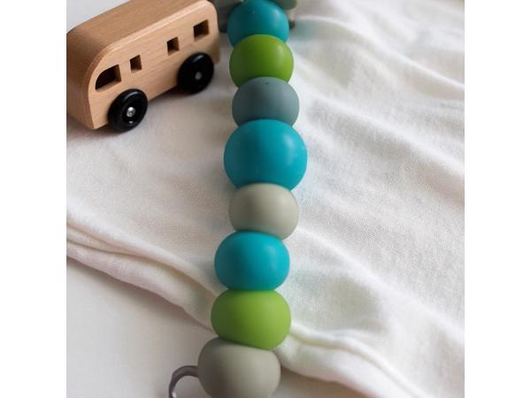 Speenkoord dino turquoise khaki