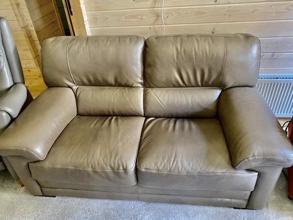 Leren bank fauteuil plus sta op stoel