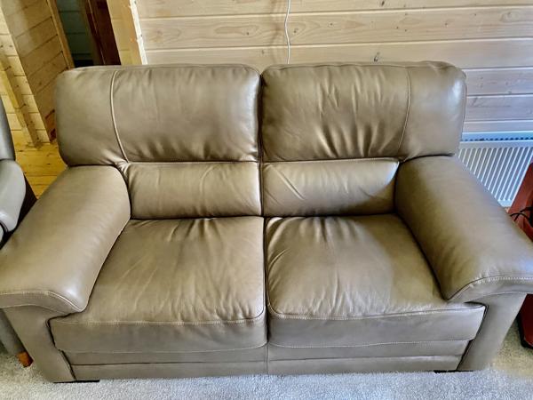 Leren bank fauteuil plus sta op stoel