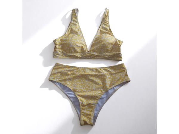 Bikini geel wit bloemetjes XL