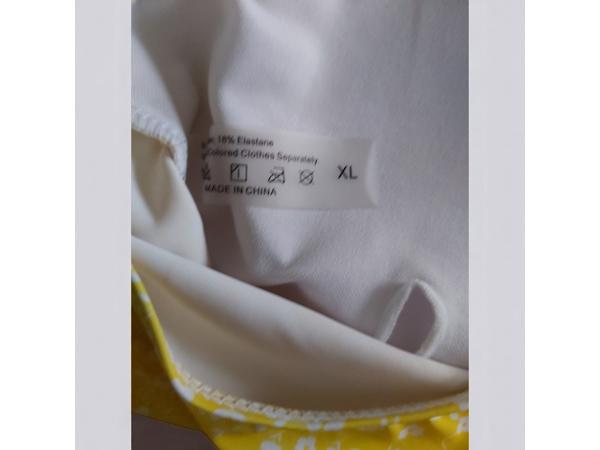 Bikini geel wit bloemetjes XL