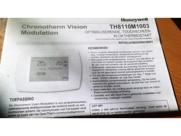 Honeywell Chronotherm Vision thermostaat voor CV