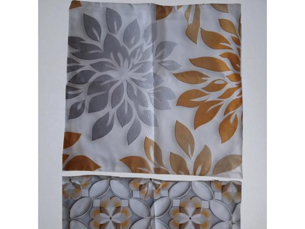 Set van 4 kussenhoezen grijs wit goud 40x40cm