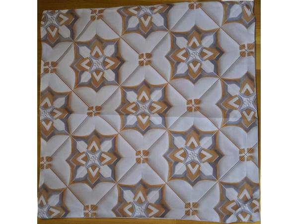 Set van 4 kussenhoezen grijs wit goud 40x40cm