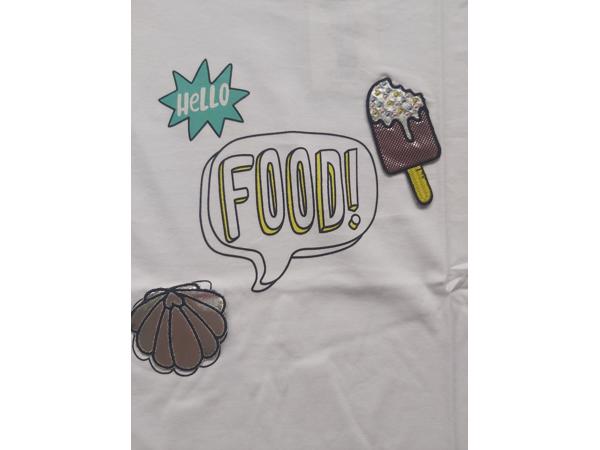 Glo-story t-shirt wit hello food 164