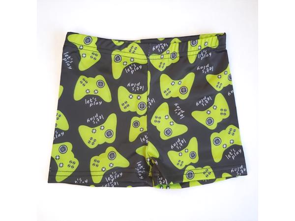 Jongens zwembroek game controller zwart groen 98/104 - 3-4 j