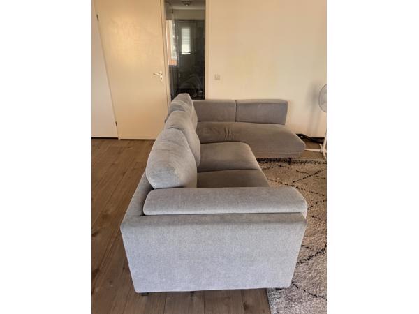 IKEA Nockeby 3-Zitsbank met chaise longue grijs