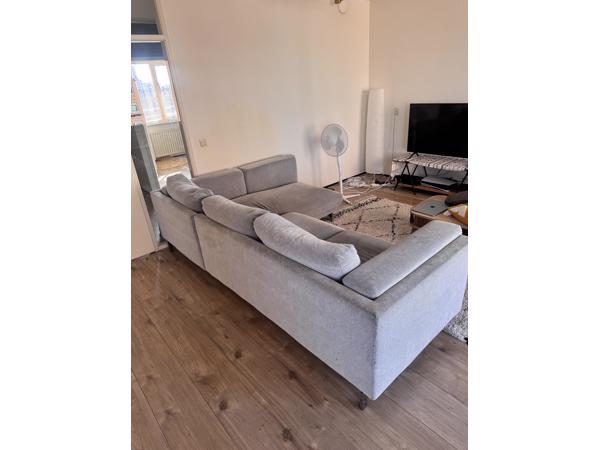 IKEA Nockeby 3-Zitsbank met chaise longue grijs
