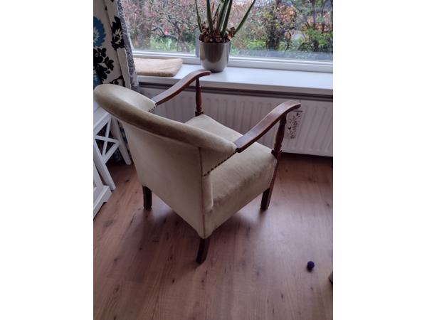 Lichtgroene vintage fauteuil