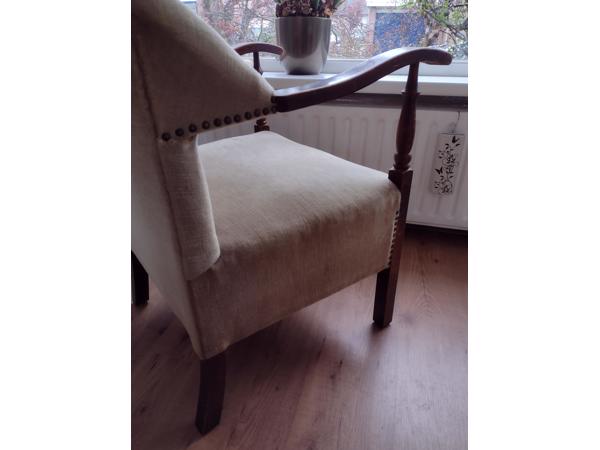 Lichtgroene vintage fauteuil