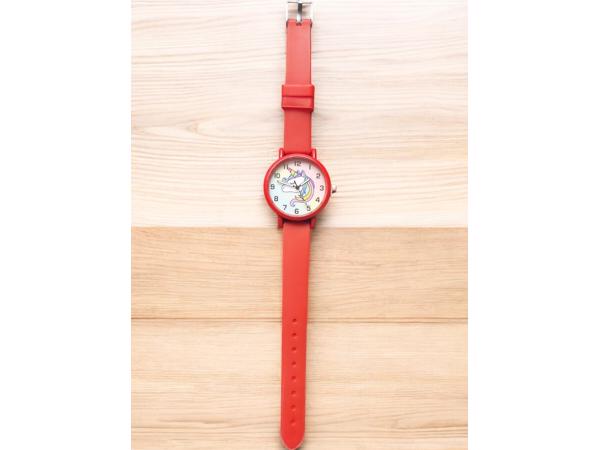 Horloge voor Kinderen - Eenhoorn - Kast 34 mm - Rood