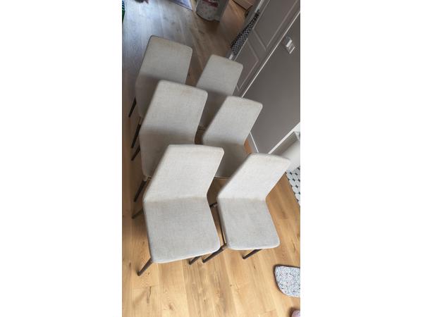 Set van 6 stevige eettafelstoelen