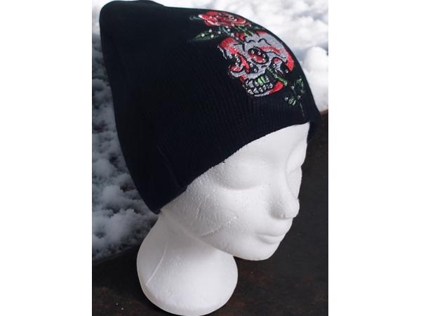 Skull muts roses glitter one size