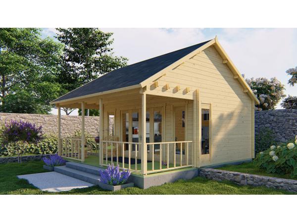 Blokhut - Tuinhuis Olaug | 44 mm | vuren onbehandeld