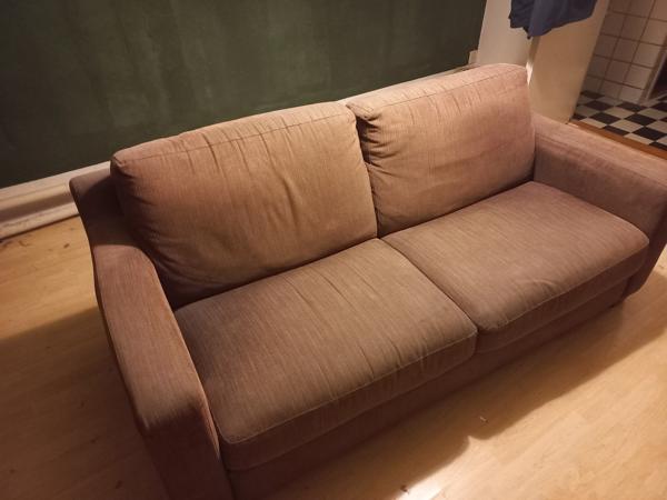 Bruine 2-persoonsbank