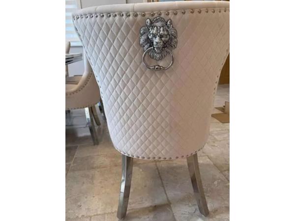 Marble dining table and 8 chairs