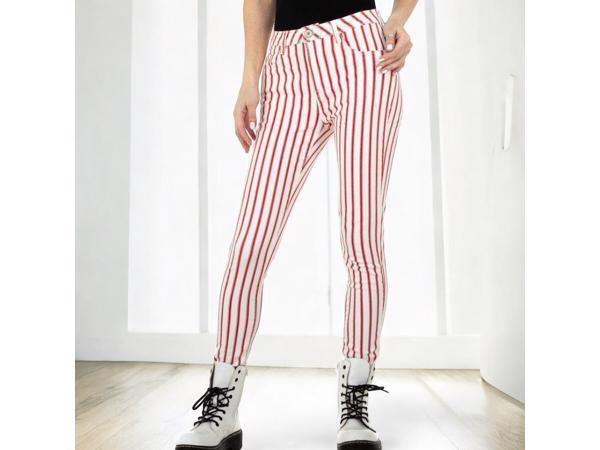 Redial Denim Paris skinny jeans wit rood M