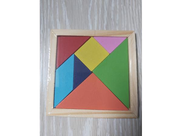 Lg-imports Houten Vormenpuzzel 12 Cm 7 Stukjes - Tangram