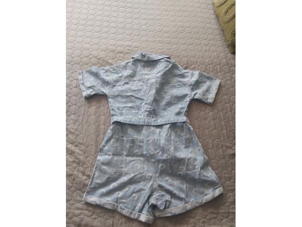 White Icy spijker playsuit maantjes blauw M/38