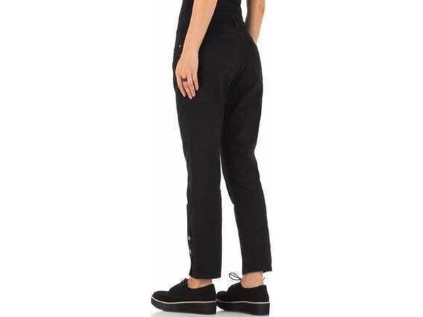 Jeans zwart met sier druk knopen S